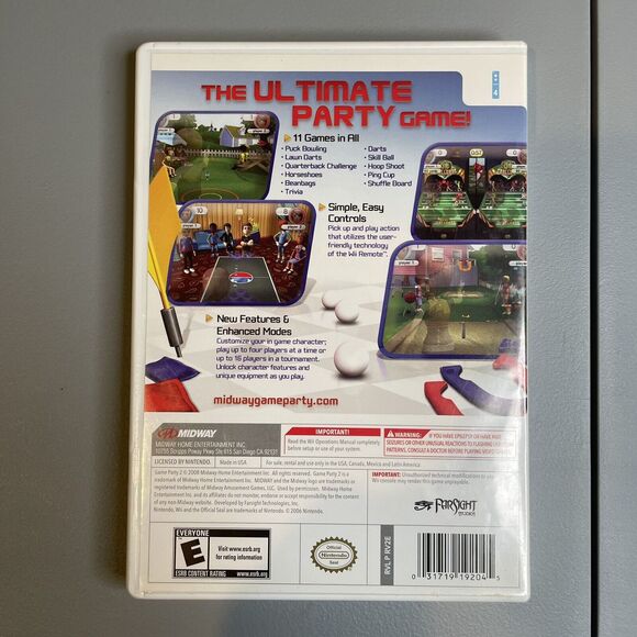 Game Party 2 Wii Nintendo Video Game Complete With Manual Tested Used - Picture 3 of 10